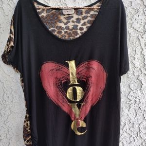 FREE KISSES - Black & Cheetah - Size 1X